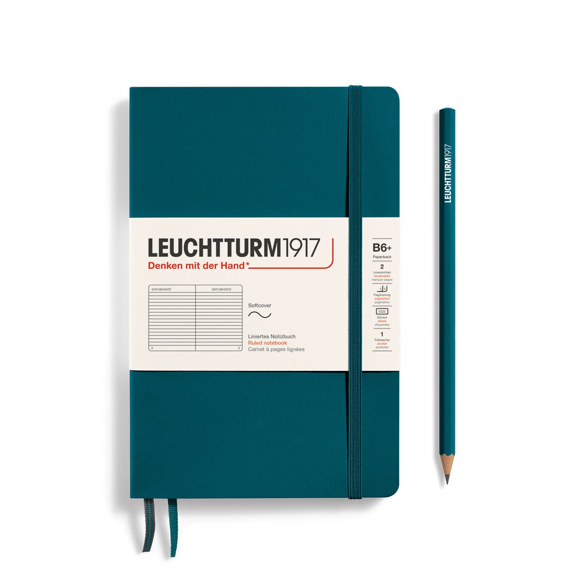 Carnet LEUCHTTURM1917 Classic - B6+ - Softcover - Ligné - Pacific Green - 4004117551741