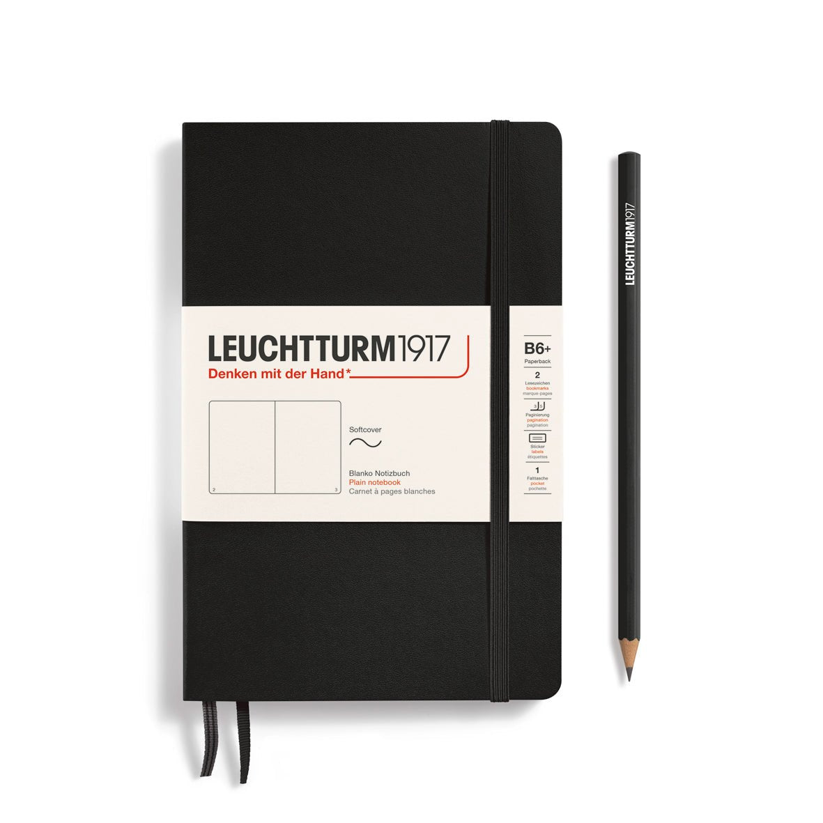 Carnet LEUCHTTURM1917 Classic - B6+ - Softcover - Uni - Black - 4004117538582