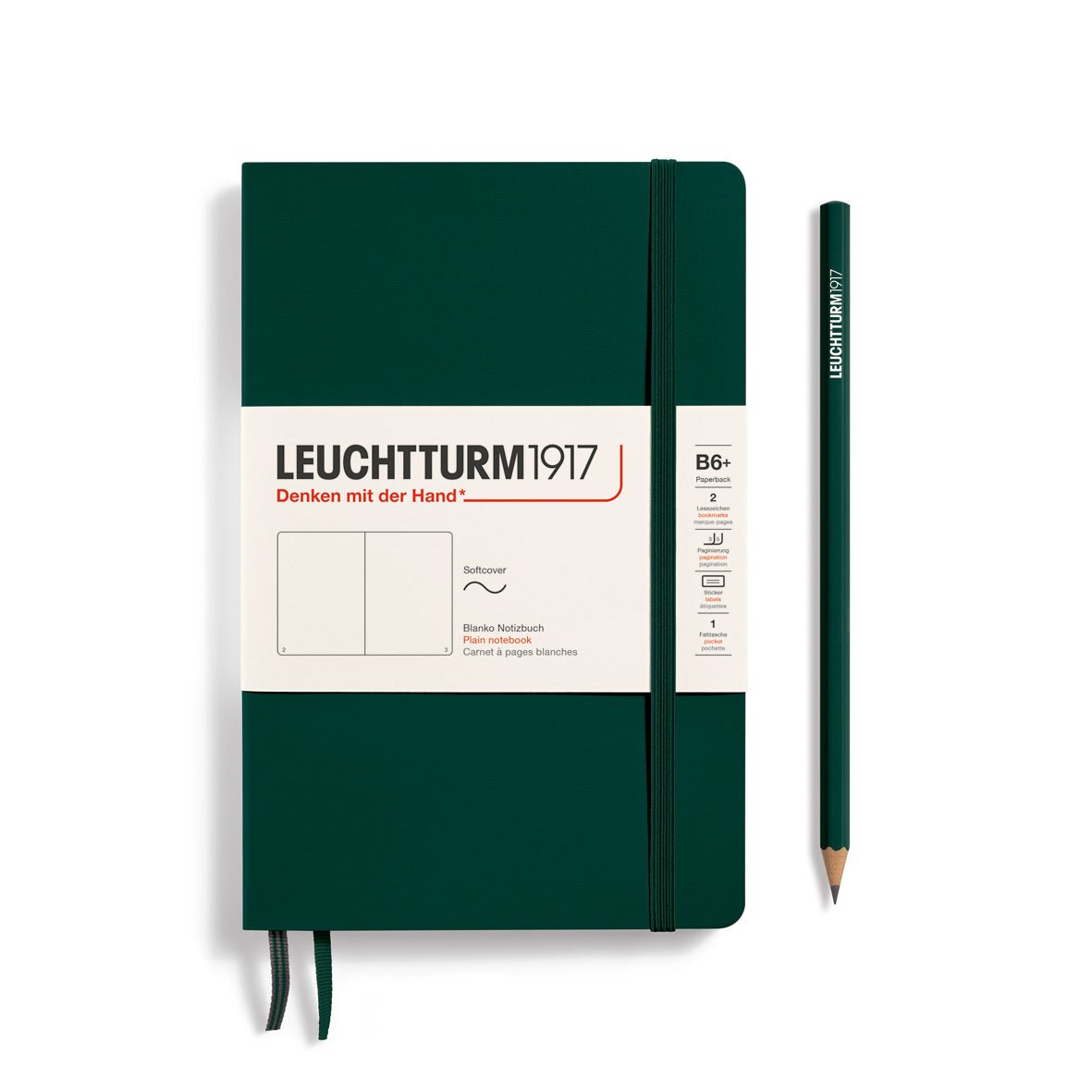 Carnet LEUCHTTURM1917 Classic - B6+ - Softcover - Uni - Forest Green - 4004117648052