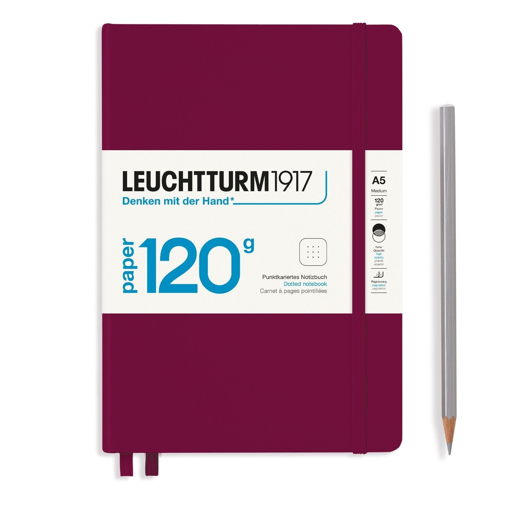 Carnet LEUCHTTURM1917 Edition 120G - A5 - Hardcover - Pointillé - Port Red - 4004117589171