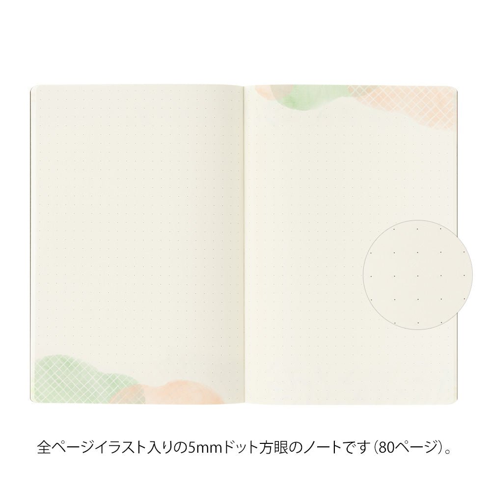 Carnet MIDORI Notebook Yuru Log - B6 - Pointillé - Aquarelle - 4902805153560