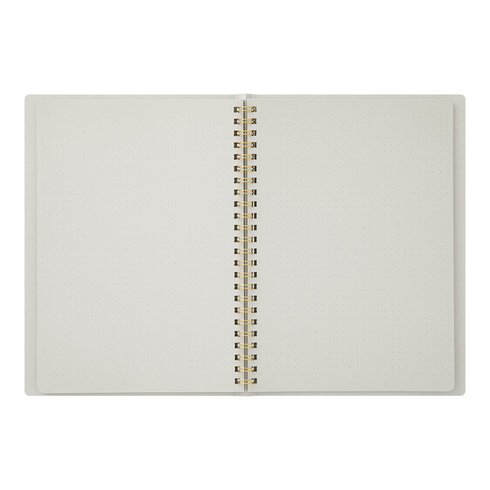 Carnet MIDORI Ring Notebook Soft Color - A5 - Pointillé - Gris - 