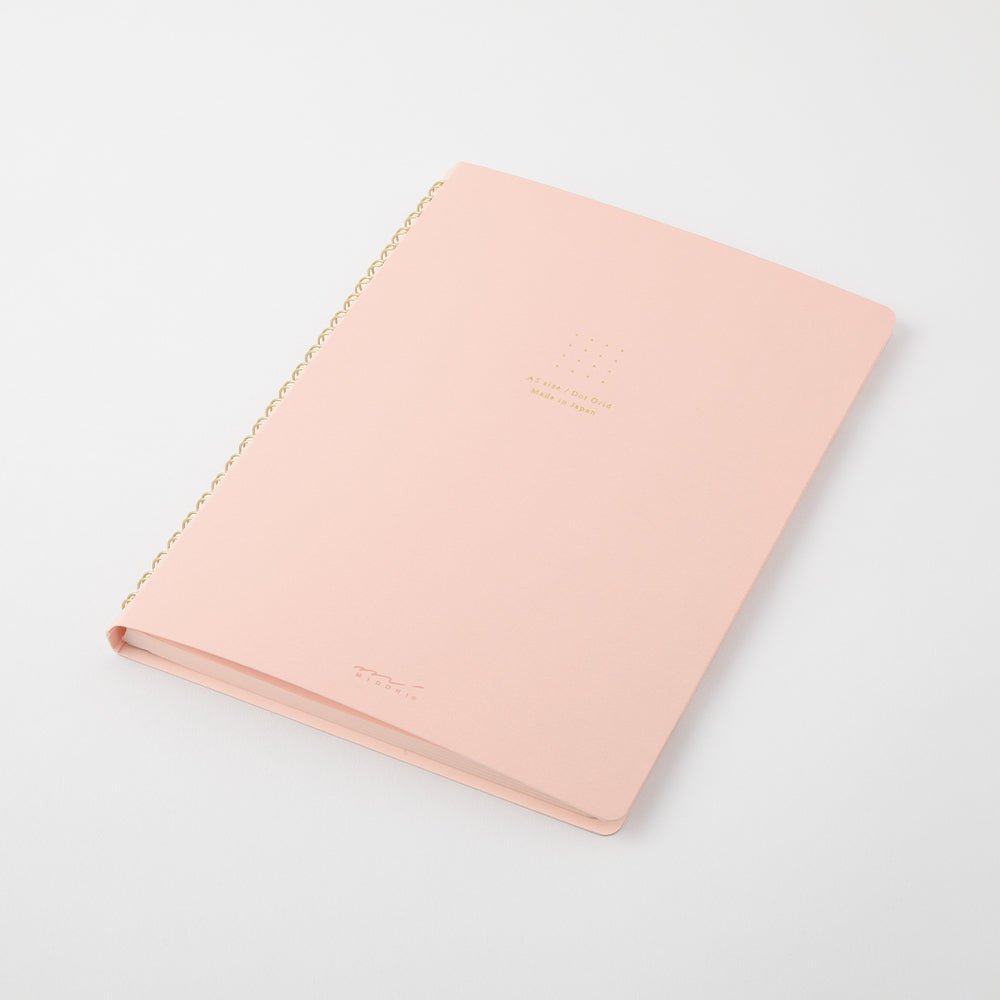 Carnet MIDORI Ring Notebook Soft Color - A5 - Pointillé - Rose - 4902805153324