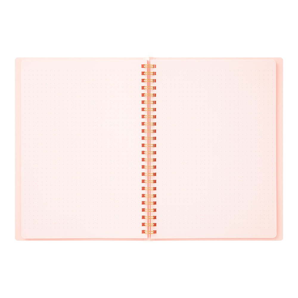 Carnet MIDORI Ring Notebook Soft Color - A5 - Pointillé - Rose - 4902805153324