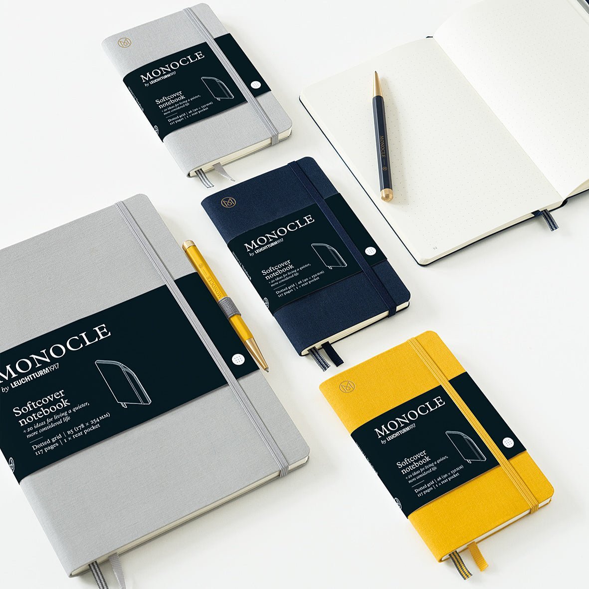 Carnet Monocle by LEUCHTTURM1917 - A6 - Softcover - Pointillé - Yellow - 