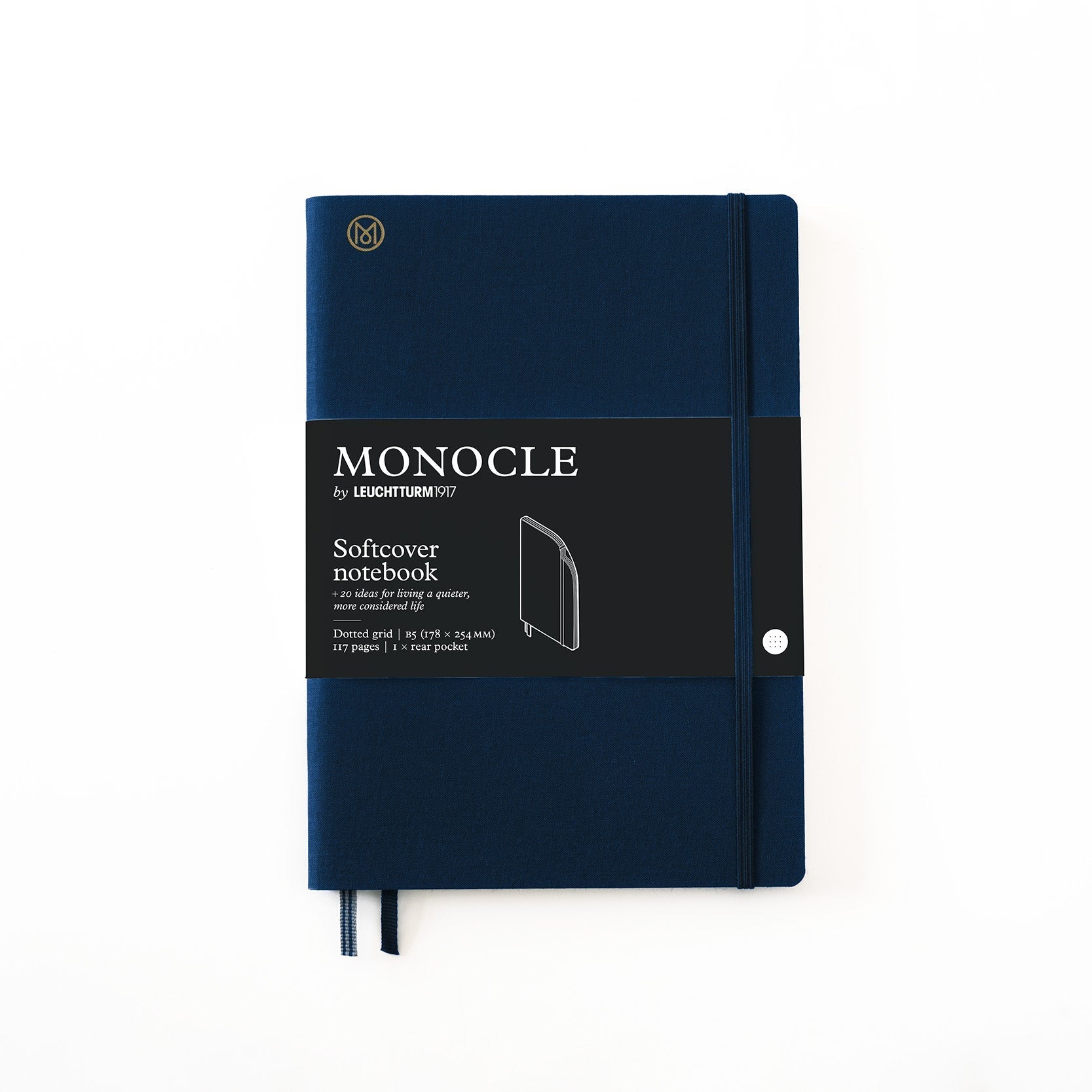 Carnet Monocle by LEUCHTTURM1917 - B5 - Softcover - Pointillé - Navy - 4004117587665