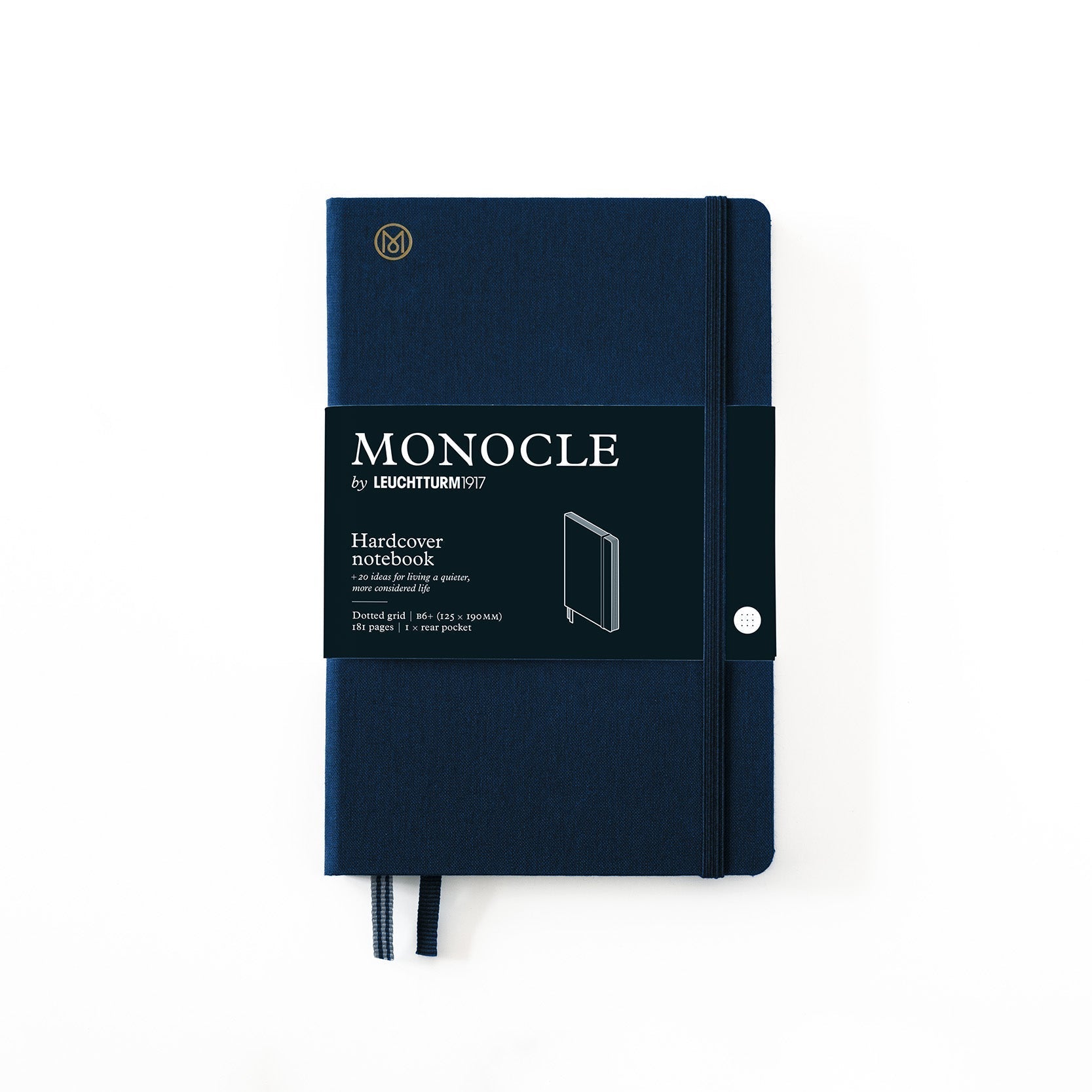 Carnet Monocle by LEUCHTTURM1917 - B6+ - Hardcover - Pointillé - Navy - 4004117587696