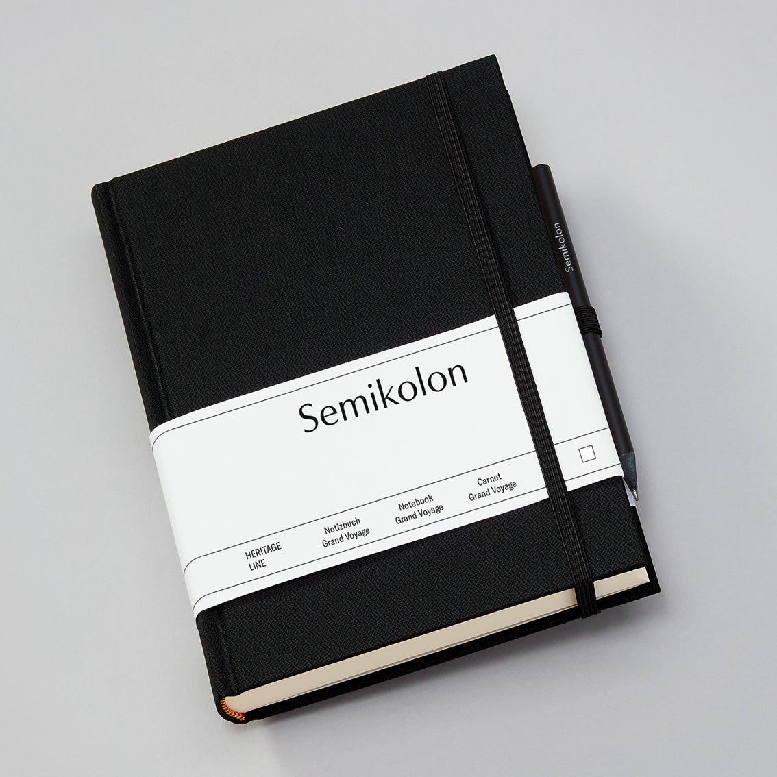 Carnet SEMIKOLON Grand Voyage - A5 - Hardcover - Uni - Black - 4250053671511