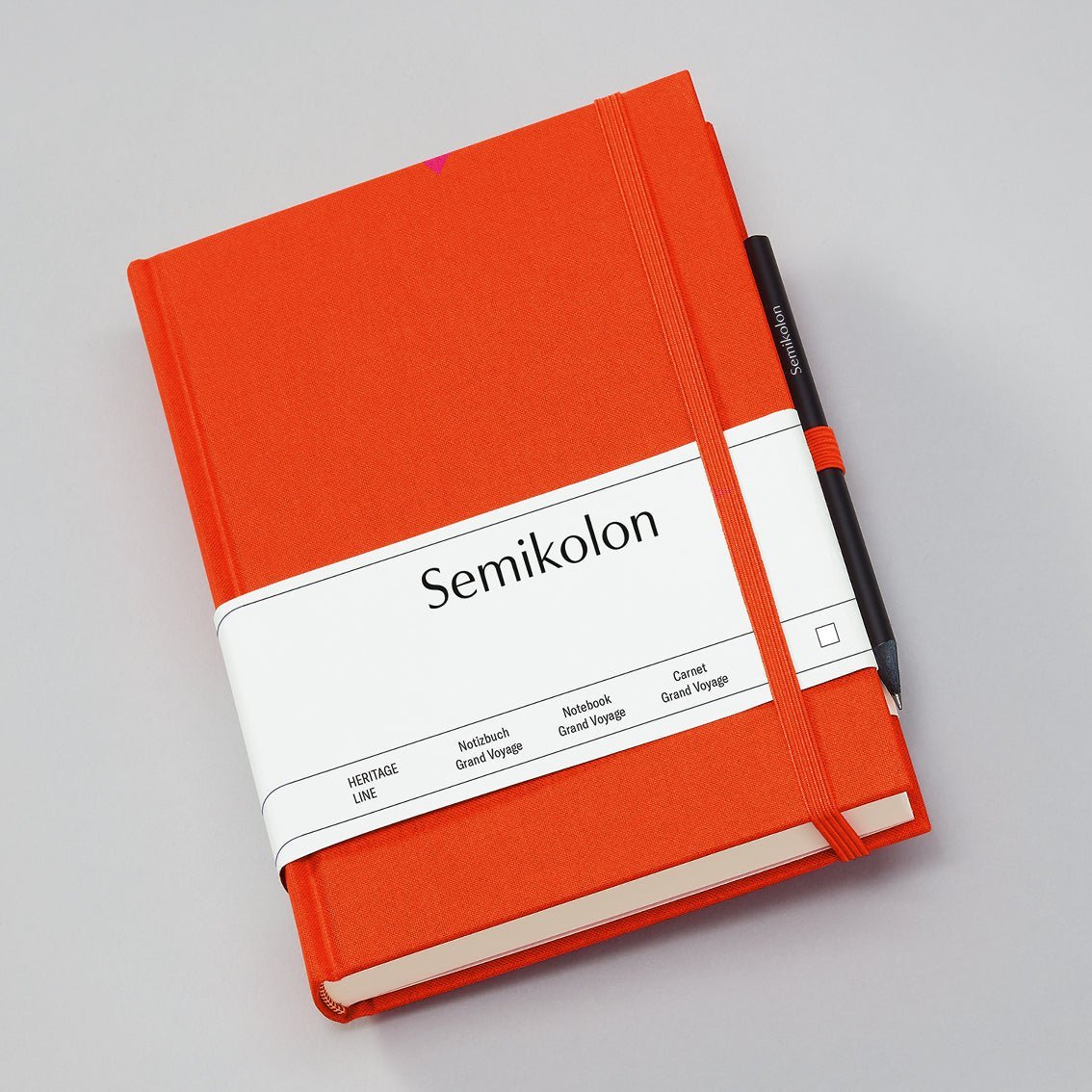 Carnet SEMIKOLON Grand Voyage - A5 - Hardcover - Uni - Orange - 4250053671603