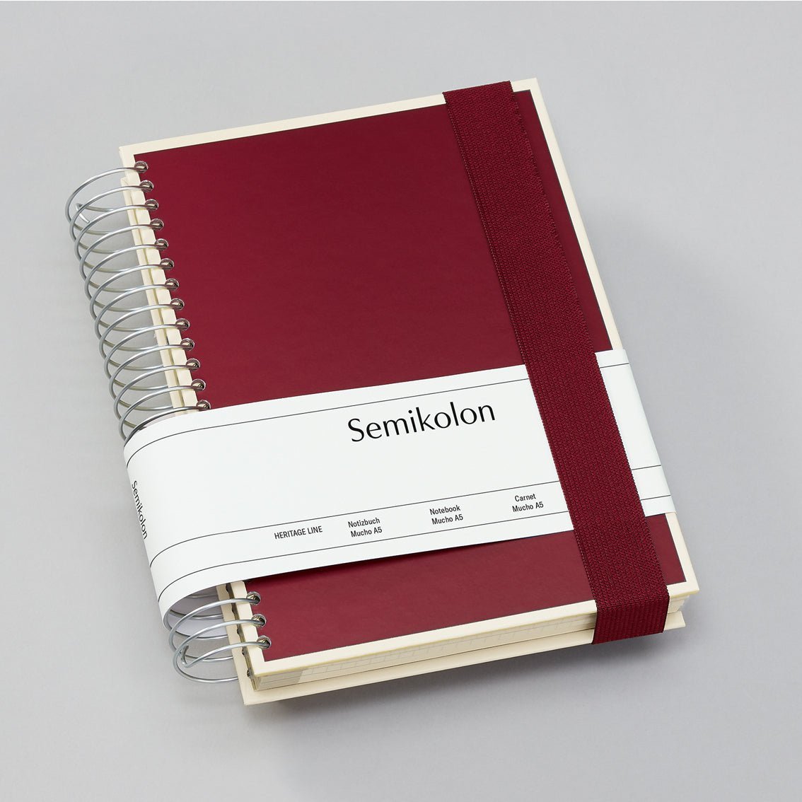 Carnet SEMIKOLON Mucho - Hardcover - A5 - Ligné/Pointillé/Uni - Burgundy - 4250053637012