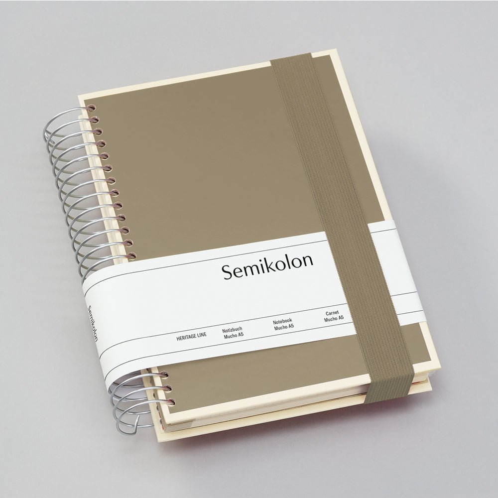 Carnet SEMIKOLON Mucho - Hardcover - A5 - Ligné/Pointillé/Uni - Fango - 4004117646355