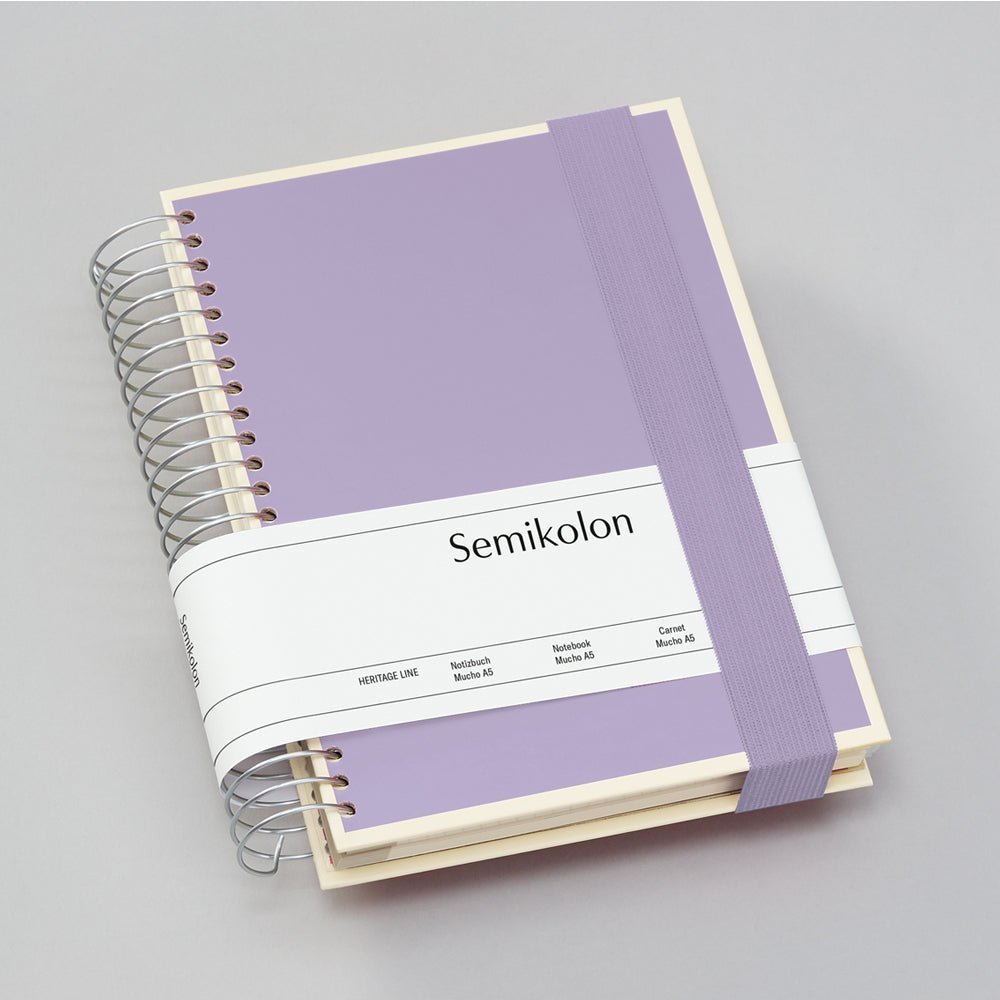 Carnet SEMIKOLON Mucho - Hardcover - A5 - Ligné/Pointillé/Uni - Lilac Silk - 4004117646386