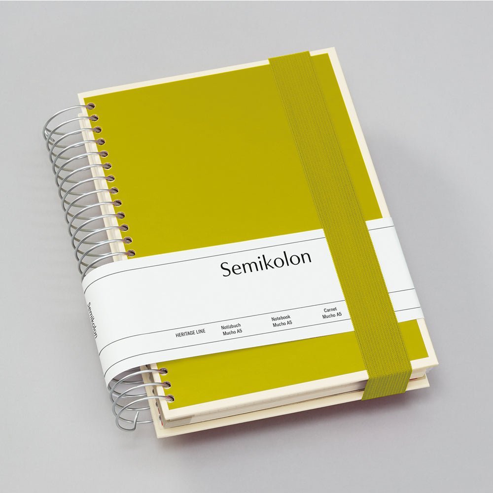 Carnet SEMIKOLON Mucho - Hardcover - A5 - Ligné/Pointillé/Uni - Matcha - 4004117646362