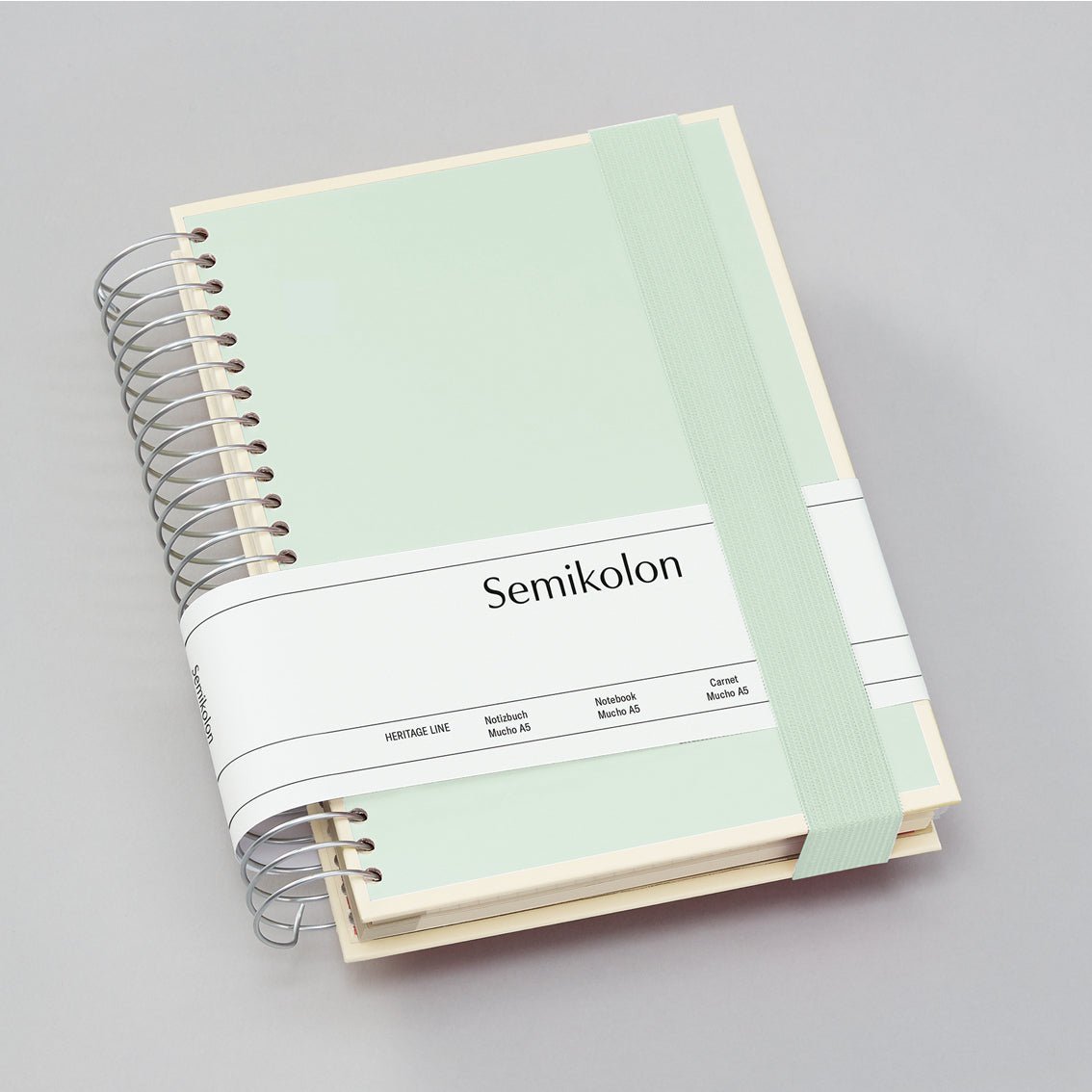 Carnet SEMIKOLON Mucho - Hardcover - A5 - Ligné/Pointillé/Uni - Moss - 4004117594809