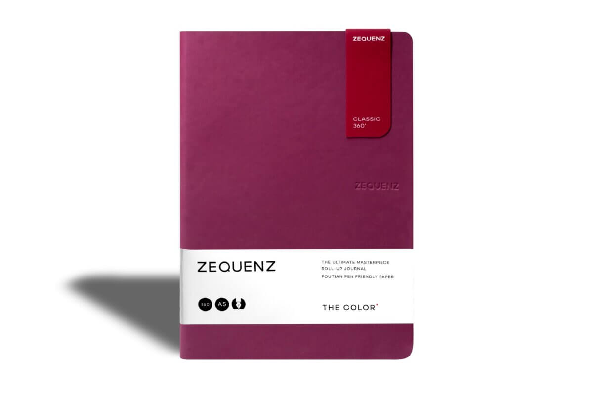 Carnet ZEQUENZ The Color - A5 - Ligné - Berry - 8859340511859