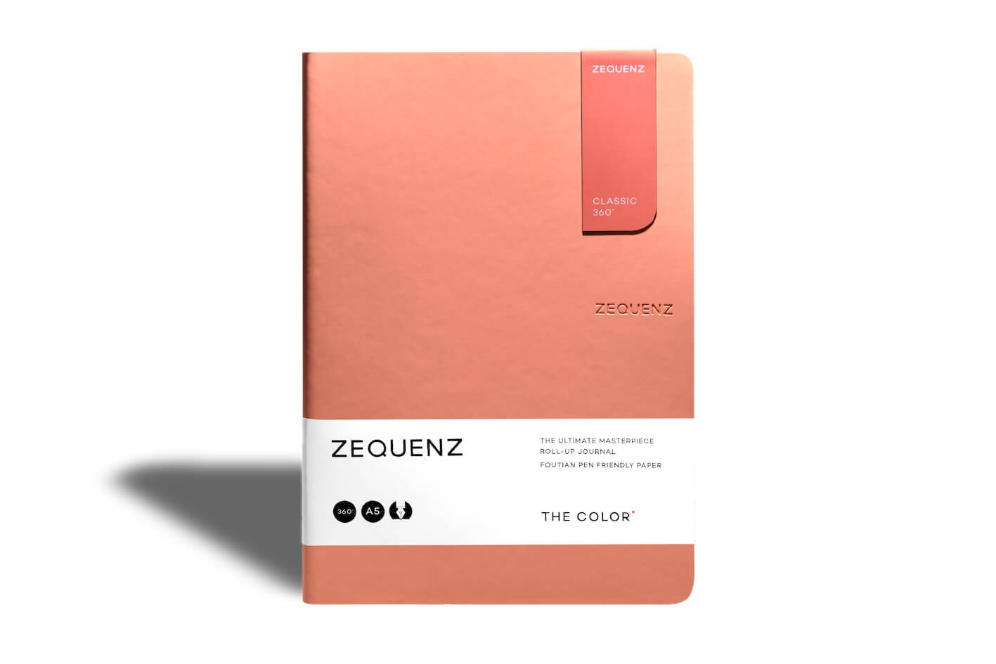 Carnet ZEQUENZ The Color - A5 - Quadrillé - Peach - 8859340517189