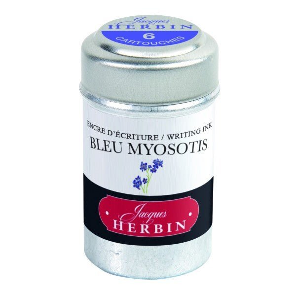 Cartouches d'encre JACQUES HERBIN - Bleu Myosotis - 3188550201157