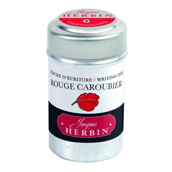 Cartouches d'encre JACQUES HERBIN - Rouge Caroubier - 3188550201225