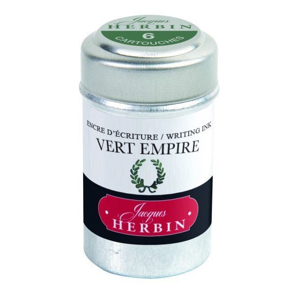 Cartouches d'encre JACQUES HERBIN - Vert Empire - 3188550201393