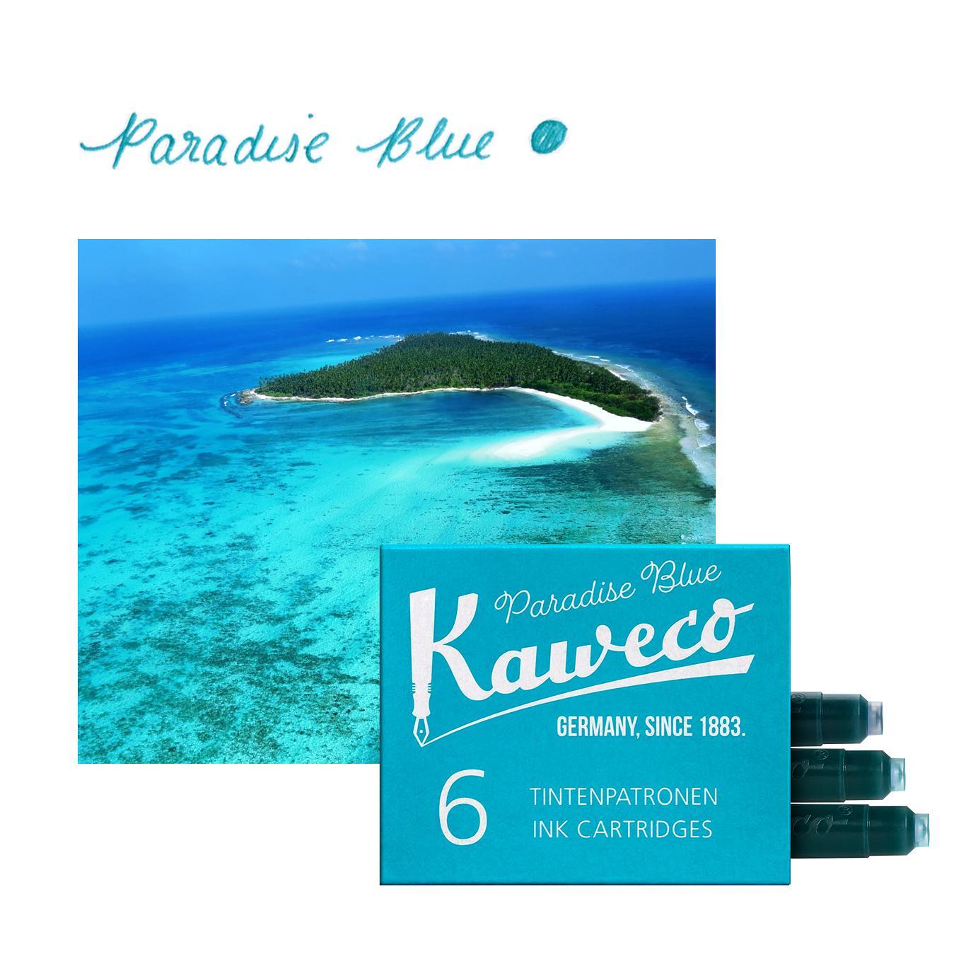 Cartouches d'encre KAWECO - Paradise Blue - 4250278602260