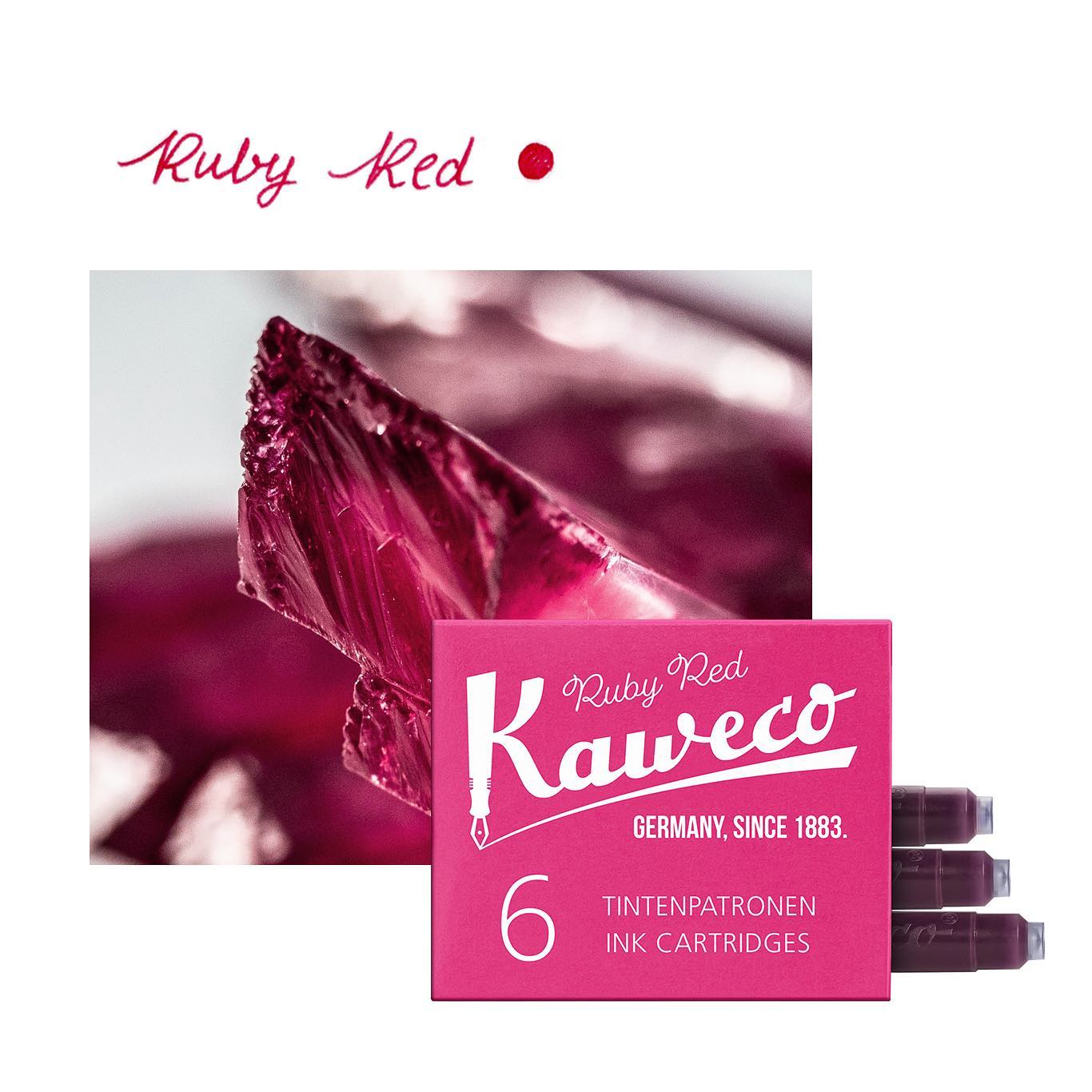 Cartouches d'encre KAWECO - Ruby Red - 4250278602222