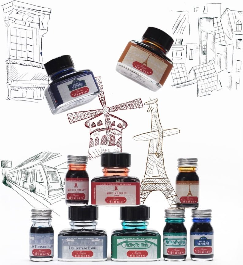 Encres d'écriture Couleurs de Paris JACQUES HERBIN - 30 ml - Tour Eiffel - 3188550138422