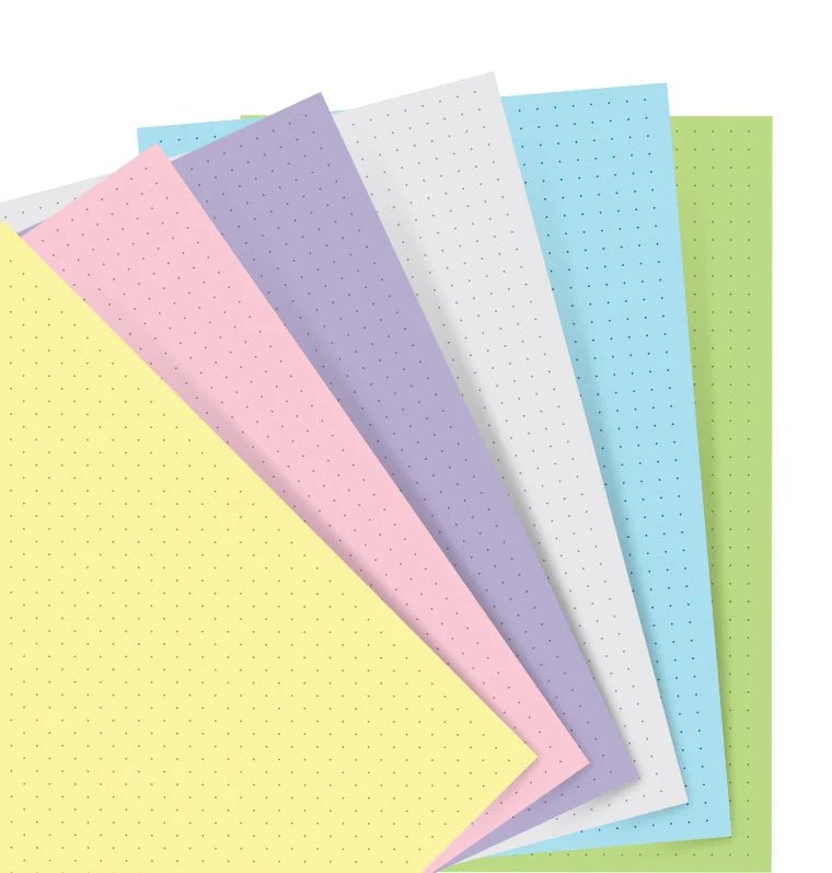 Feuilles de notes pointillées FILOFAX - Assortiment Pastel - A5 - A5 - Pointillé - 5015142277543