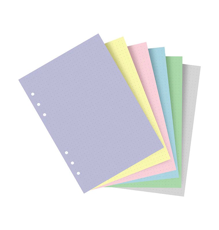 Feuilles de notes pointillées FILOFAX - Assortiment Pastel - A5 - A5 - Pointillé - 5015142277543