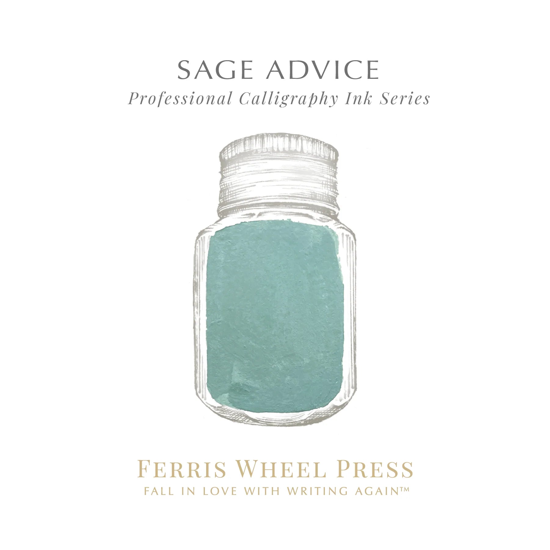 Flacon d'encre FERRIS WHEEL PRESS - Professional Calligraphy Ink - Sage Advice - 28 ml - 818351002310