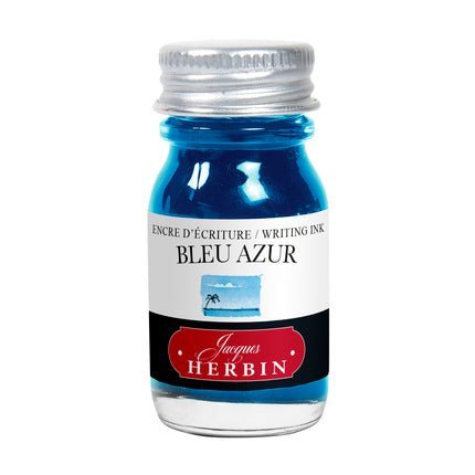 Flacon d'encre JACQUES HERBIN - Encre d'écriture - Bleu Azur (10ml) - 10 ml - 3188550115126