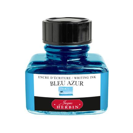 Flacon d'encre JACQUES HERBIN - Encre d'écriture - Bleu Azur (30ml) - 30 ml - 3188550130129