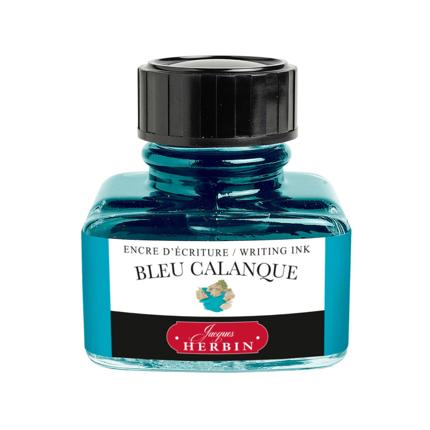 Flacon d'encre JACQUES HERBIN - Encre d'écriture - Bleu Calanque (30ml) - 30 ml - 3188550130143