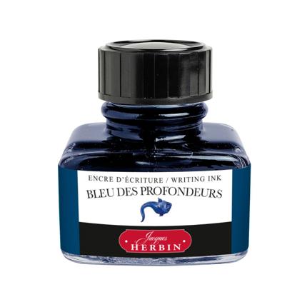 Flacon d'encre JACQUES HERBIN - Encre d'écriture - Bleu des Profondeurs (30ml) - 30 ml - 3188550130181