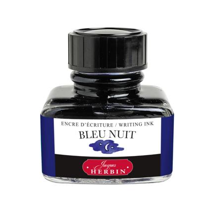 Flacon d'encre JACQUES HERBIN - Encre d'écriture - Bleu Nuit (30ml) - 30 ml - 3188550130198