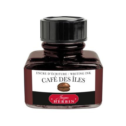 Flacon d'encre JACQUES HERBIN - Encre d'écriture - Café des Îles (30ml) - 30 ml - 3188550130464