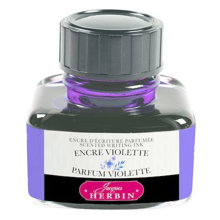 Flacon d'encre JACQUES HERBIN - Encre d'écriture parfumée - Parfum Violette (30ml) - 30 ml - 3188550137777