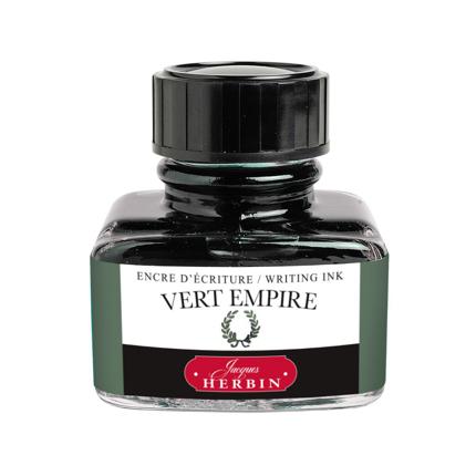 Flacon d'encre JACQUES HERBIN - Encre d'écriture - Vert Empire (30ml) - 30 ml - 3188550130396