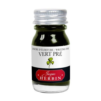 Flacon d'encre JACQUES HERBIN - Encre d'écriture - Vert Pré (10ml) - 10 ml - 3188550115317