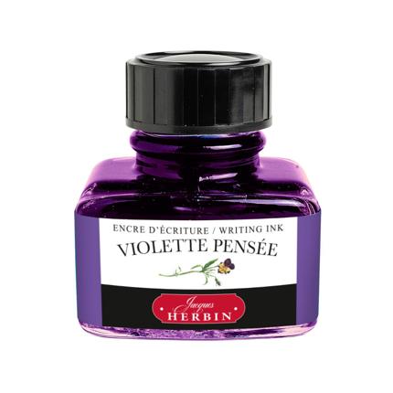 Flacon d'encre JACQUES HERBIN - Encre d'écriture - Violette Pensée (30ml) - 30 ml - 3188550130778