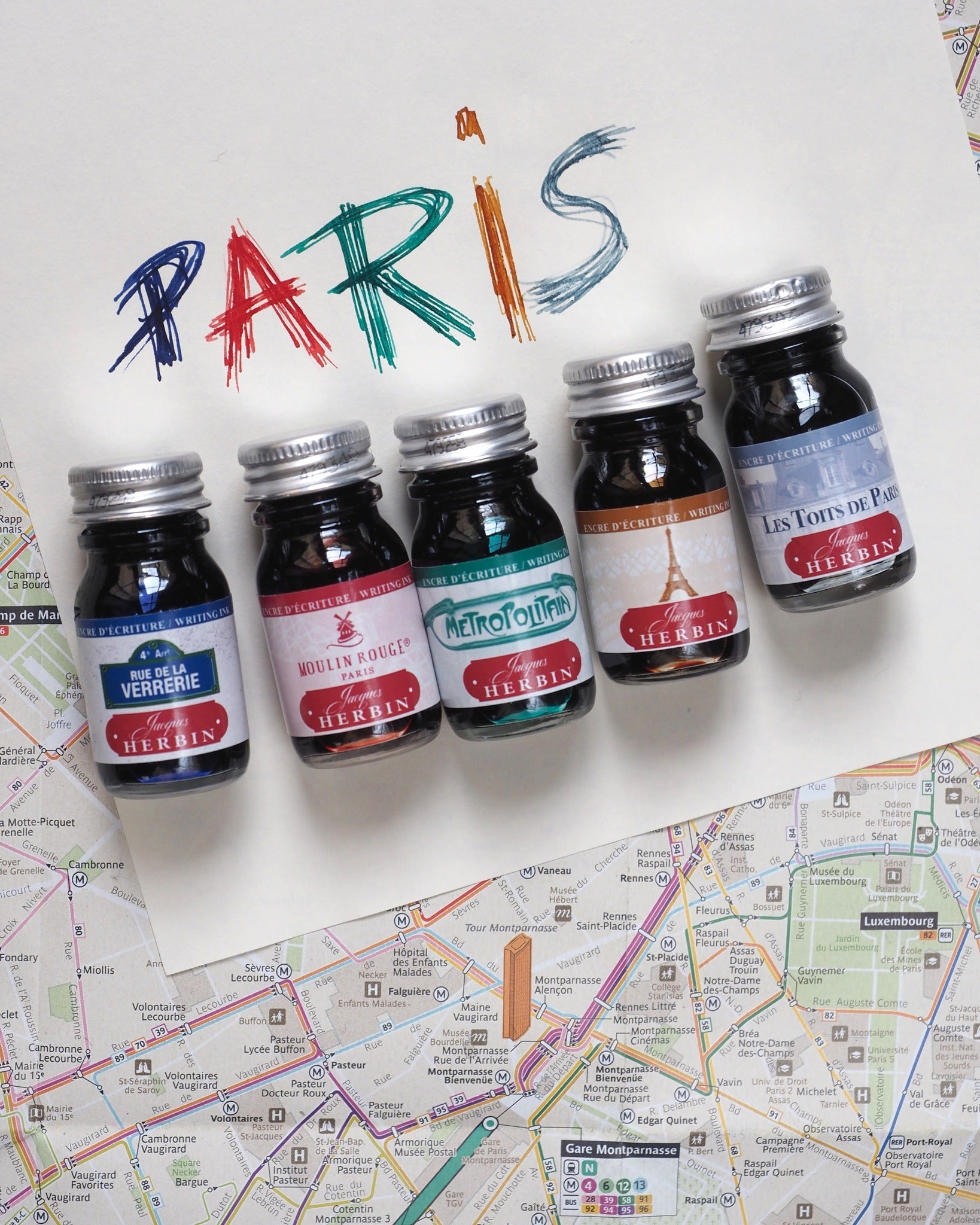 Flacon d'encre JACQUES HERBIN - Les Couleurs de Paris - Tour Eiffel (10ml) - 10 ml - 3188550118424