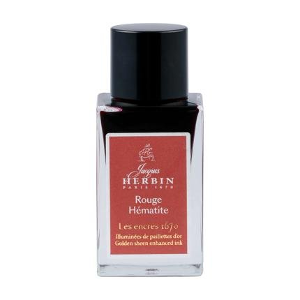 Flacon d'encre JACQUES HERBIN - Les Encres 1670 - Rouge Hématite (15ml) - 3188555160268