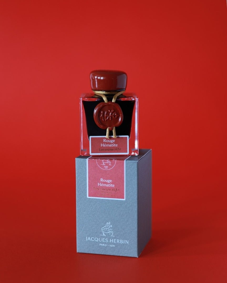 Flacon d'encre JACQUES HERBIN - Les Encres 1670 - Rouge Hématite - 50 ml - 3188555150269