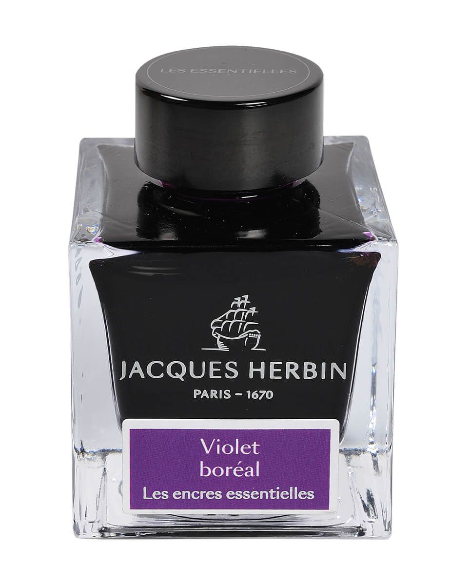 Flacon d'encre JACQUES HERBIN - Les Encres Essentielles - Violet Boréal - 50 ml - 3188555131732