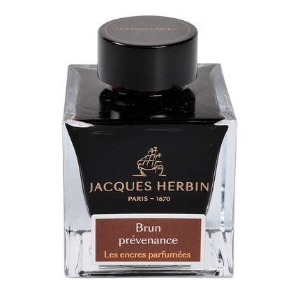 Flacon d'encre JACQUES HERBIN - Les Encres Parfumées - Brun Prévenance - 50 ml - 3188556147473