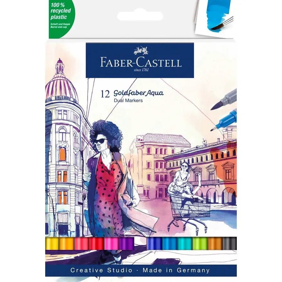 GOLDFABER Aquarelle Dual Markers - Étui 12 Couleurs - 4005401646129