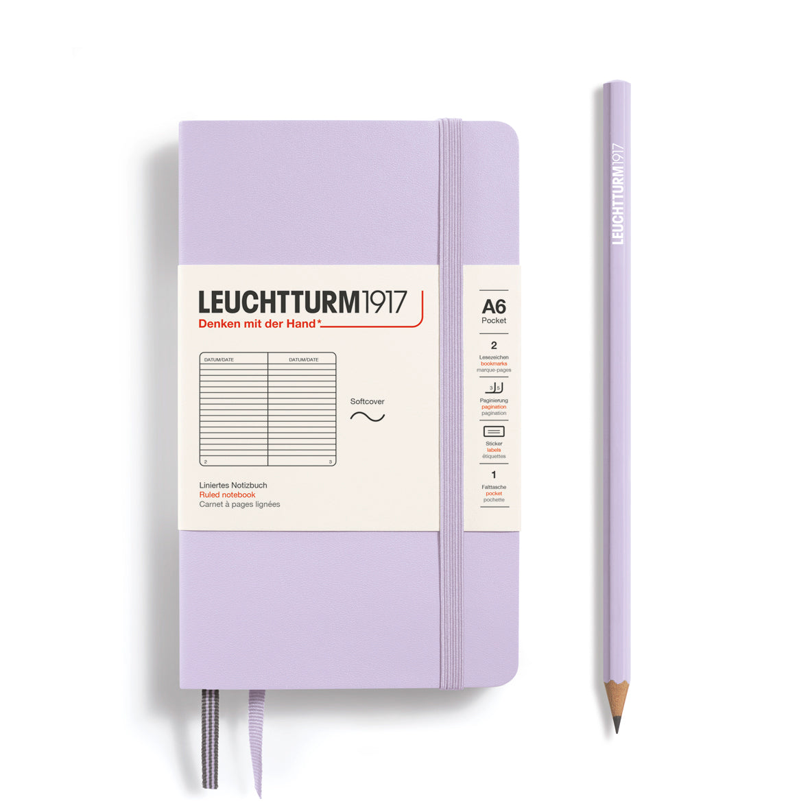 Carnet LEUCHTTURM1917 Classic - A6 - Softcover - Ligné - Lilac