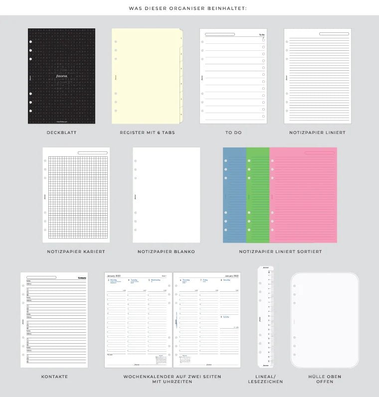 Organiseur FILOFAX Domino - A5 - Grey - -