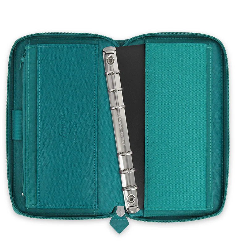 Organiseur FILOFAX Saffiano Zip - Personal Compact - Aquamarine - -