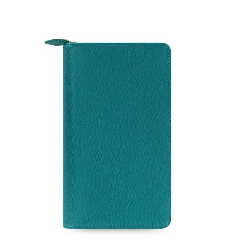 Organiseur FILOFAX Saffiano Zip - Personal Compact - Aquamarine - -