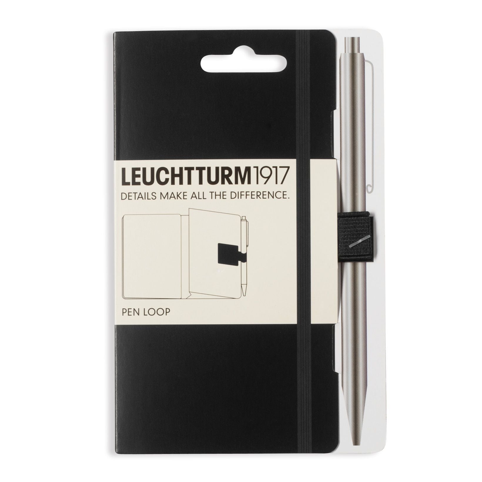 Passant autocollant LEUCHTTURM1917 Pen Loop - Black - 4004117315930